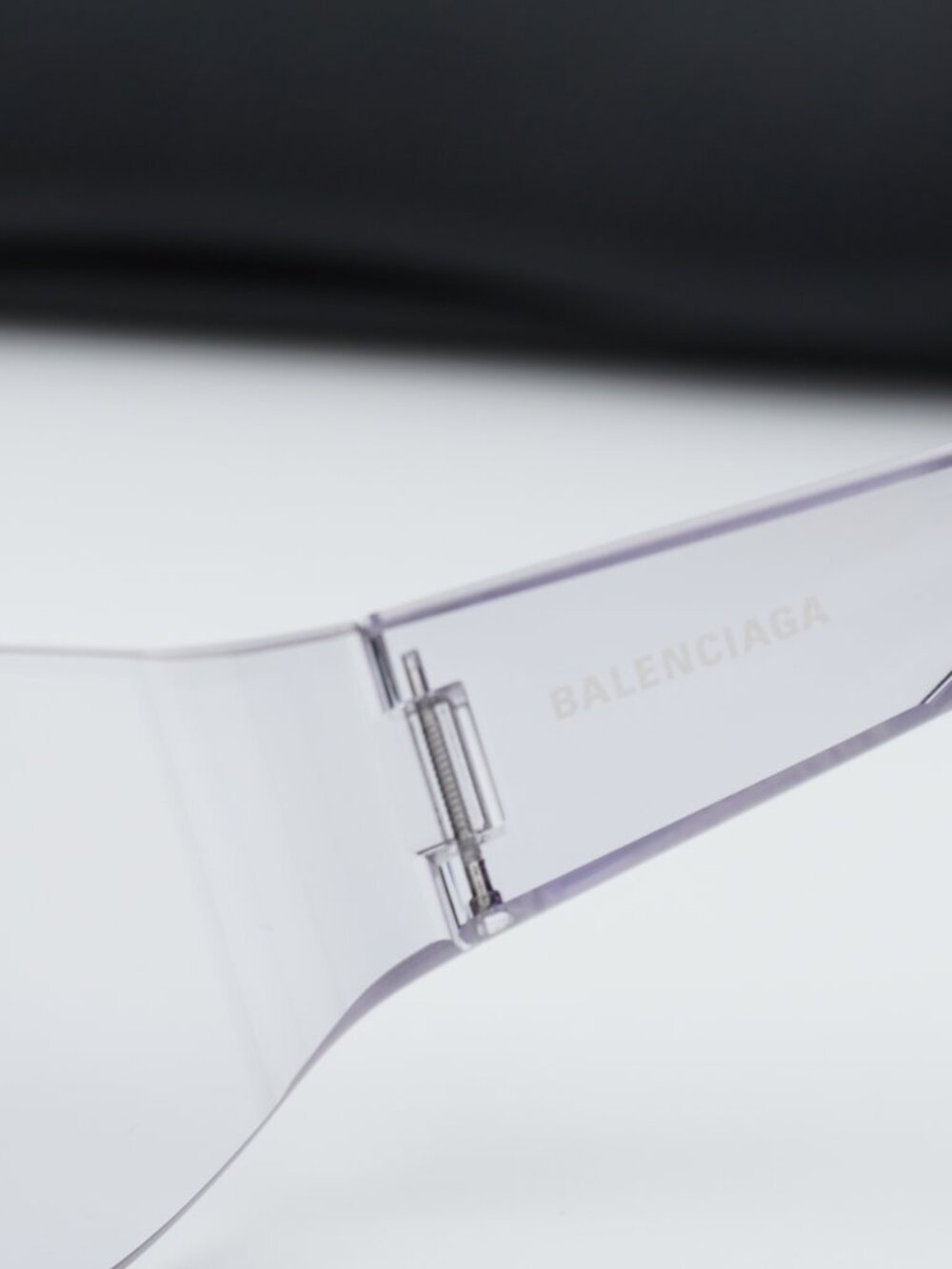 Balenciaga BB0257S 002 Women Cat Eye Rimless Sunglasses - Clear - Picture 4 of 10